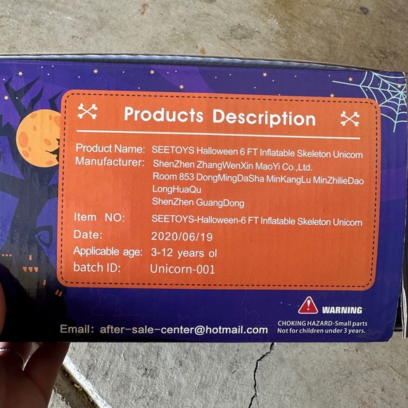 Halloween inflatables, skeleton, unicorn, skeleton cat, easy uo,6 feet  EUC - Picture 8 of 10